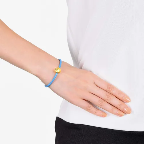 Miniatura 2 de CHOW SANG SANG 85391C - Pulsera de oro sólido de 24 quilates con dije de manzana para mujer