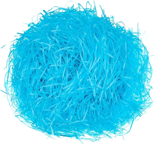 Miniatura 12 de Zonon Cesta de pasto de Pascua de 17 onzas, trituradores de papel de rafia, relleno de papel de rafia, para embalaje de regalo, caza de huevos