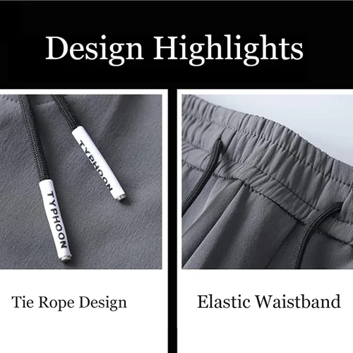 Miniatura 7 de Pantalones elásticos de secado rápido para hombre, de seda de hielo, transpirables, de secado rápido, pantalones de trabajo de pesca, para correr