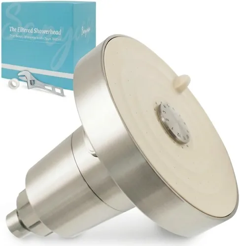 SANYCASA Cabezal de Ducha Filtrado para Agua Dura, Elimina el Cloro y Metales Pesados, Filtro KDF-55 para Cabello y Piel Más Saludables, Protege el