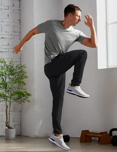 Miniatura 5 de CRZ YOGA Pantalones deportivos elásticos en 4 direcciones para hombre, 30 pulgadas, pantalones deportivos casuales de trabajo con bolsillo