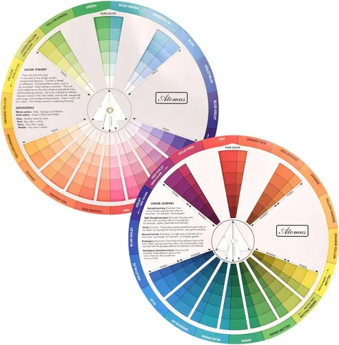 Rueda de colores creativos, guía de aprendizaje de mezcla de pintura, herramienta de enseñanza de clase de arte para maquillaje, tabla de mezcla,