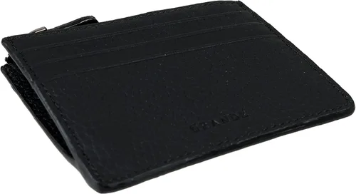 Miniatura 5 de Grande -3603 Estuches para tarjetas, Negro -, Cartera de mujer de cuero con cremallera minimalista