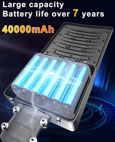 Miniatura 4 de JAYNLT Y-9000W Luces solares de calle al aire libre, 6500 K de alto lumen solar de estacionamiento luces comerciales, grandes luces de inundación