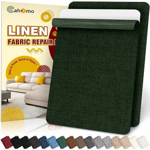 Miniatura 12 de Cahomo - Cinta de reparación de lino 4x79 pulgadas, parches de tela autoadhesivos, kit de cinta adhesiva de lino, cinta adhesiva de reparación