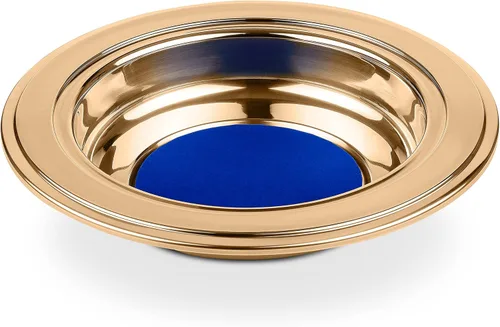 Miniatura 6 de (Plato de oferta rojo) Platos de oferta de acero inoxidable dorado prémium para iglesia Bandejas de oferta Plato de colección de iglesia Plato