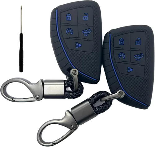 Miniatura 13 de REPROTECTING Funda de silicona para llavero compatible con Chevy Chevrolet Silverado 1500 GMC Sierra 1500 2026-2022, Silverado Sierra 2500HD 3500HD