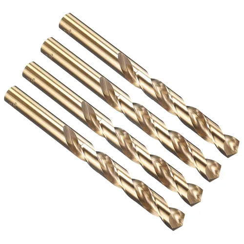 Miniatura 173 de PATIKIL Broca Jobber de 0.039 in, vástago recto M35 cobalto 5% acero de alta velocidad 135° acabado dorado para metal duro de acero inoxidable - 2