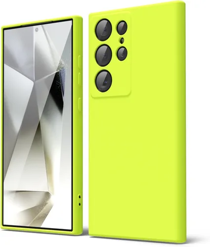 Miniatura 441 de oakxco Funda para teléfono Samsung Galaxy S21 Ultra con agarre de silicona líquida, bonita funda delgada y delgada de goma suave de TPU lisa