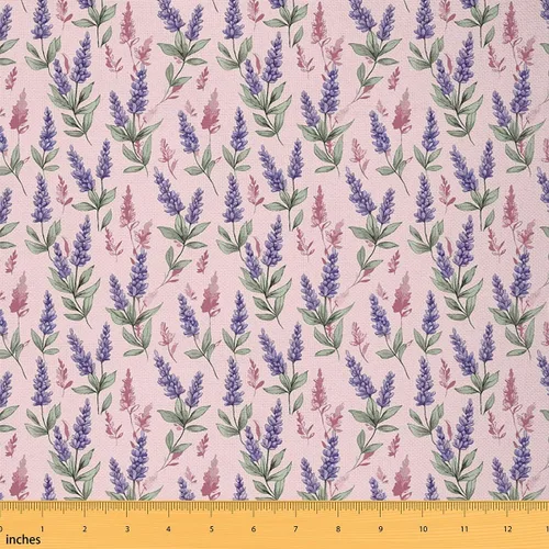 Miniatura 27 de Rustic Flowers Indoor Outdoor Fabric,Retro Floral Soft Flannel Polyester No Stretch Farmhouse Style Crafts & Sewing Supplies DIY Fabrics,1 Yard