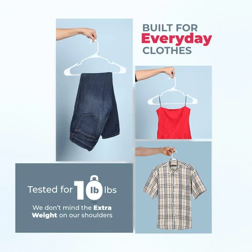 Miniatura 4 de Perchas de plástico gris para ropa Paquete de 200 unidades disponibles para 15, 30, 45, 60, 100, 150, 200 unidades, perchas de plástico
