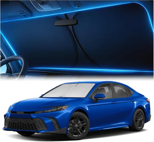Miniatura 34 de Parasol para parabrisas para Honda Civic 2022 2023 2024 2025 2026 – Tecnología innovadora sin paso de luz, recorte para espejo, bloquea el 99%
