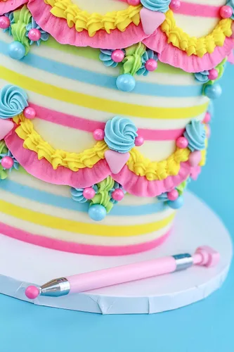 Miniatura 3 de Bolígrafo aplicador de espolvoreo seguro para alimentos para una colocación precisa Decoración de pasteles y galletas (rosa) Bolígrafo original