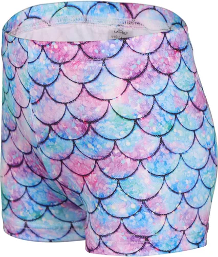 Miniatura 4 de iLover Pantalones cortos de gimnasia atlética para niñas de color sólido