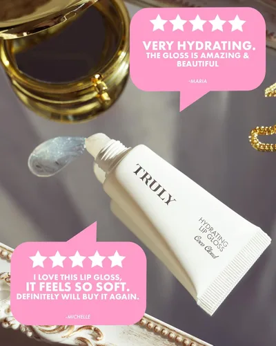 Miniatura 5 de Truly Beauty Hydrating Lip Gloss High Shine & Tinted, Infused with Hyaluronic Acid, Jojoba Oil & Shea Butter