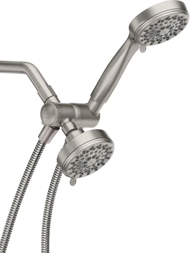 Miniatura 2 de Moen Ignite Cabezal de Ducha de Níquel Cepillado de Cinco Funciones 3-3/4" de Diámetro con Cabezal de Ducha de Mano, 20016SRN