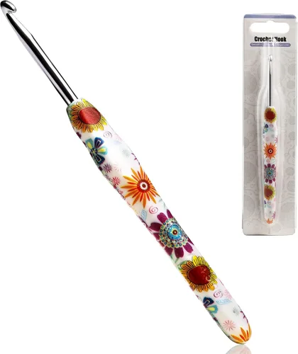 Miniatura 11 de Gancho de Crochet de 2.25mm, Mango Ergonómico para Manos con Artritis, Agujas de Tejer Extra Largas de Goma Suave para Principiantes y Tejido