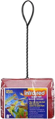 Miniatura 10 de Penn-Plax Quick-Net Aquarium Fish Net - Fine Mesh, Vinyl-Covered Braided Handle - Small Aquarium Cleaning Tool for Gentle Fish Handling - Use in