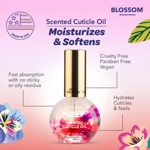 Miniatura 6 de Aceite para cutículas Blossom para uñas, hidratante, hidratante, aceite para uñas perfumado para el cuidado de las cutículas, infundido con flores