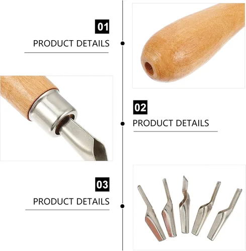 Miniatura 6 de EXCEART Juego ergonómico ideal para pintar espátulas artísticas, suministros de pintura al óleo, espátula de dibujo