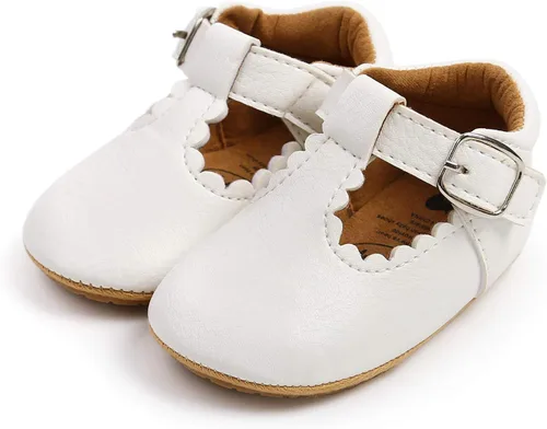 Miniatura 150 de RVROVIC Mocasines de princesa para bebé, zapatos brillantes de Mary Jane, zapatos de cuna de suela suave y ligera de primera calidad, zapatos