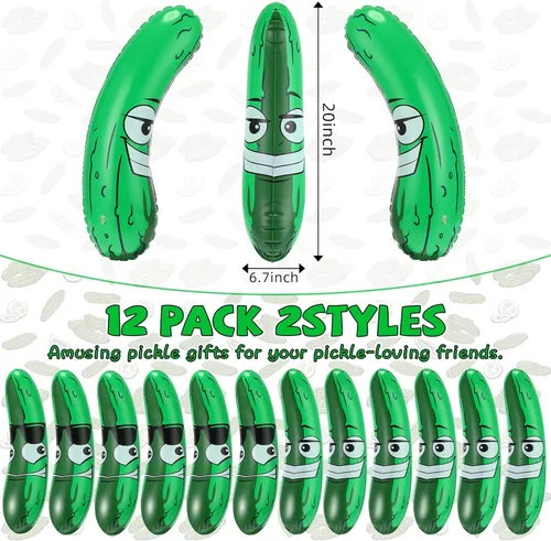 Miniatura 3 de Jexine 20 pulgadas inflable pepinillo pepinillo pepinillo divertido flotador de piscina, regalos inflables de pepinillo flotador juguetes
