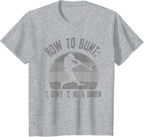 Miniatura 58 de Cómo Bunt Don't Hit A Dinger - Camiseta divertida de béisbol y sóftbol, Negro, S