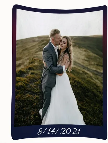 Miniatura 18 de Manta personalizada para parejas con collage de fotos, manta personalizada para parejas, súper suave y acogedora para regalos del día de San