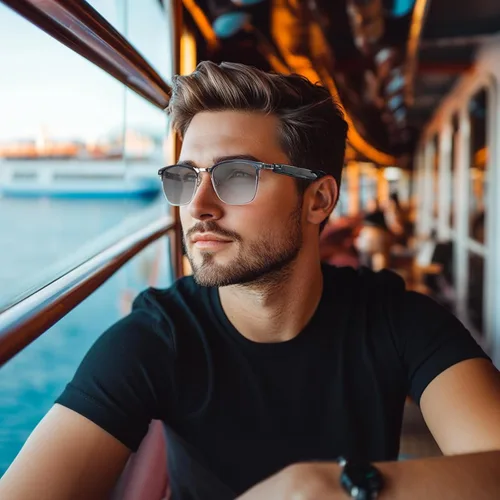 Miniatura 2 de Lentes inteligentes de audio Bluetooth, lentes de sol fotocromáticos para hombres y mujeres, micrófono y altavoces con sonido de oído abierto