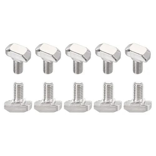 Miniatura 11 de DTGN Tornillo deslizante M5x12mm (DXL) con ranura en T – 8 unidades – Bueno para la industria de la construcción – Tornillos en forma de T de acero