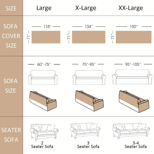 Miniatura 84 de VClife Fundas de sofá bohemio de felpilla para sofá seccional, fundas de sofá suaves y antideslizantes para sofá de 2 cojines, protector de muebles
