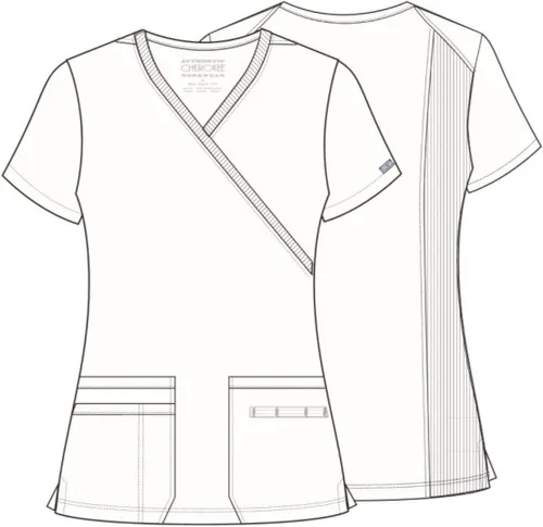 Miniatura 4 de Cherokee Women's Workwear Originals Mock Wrap Scrubs Shirt