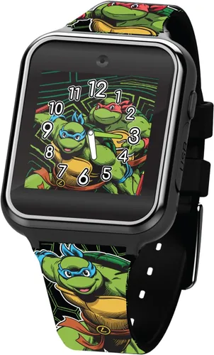 Accutime Teenage Mutant Ninja Turtles TMNT Nickelodeon - Reloj inteligente de aprendizaje educativo para niños con pantalla táctil, juguete -