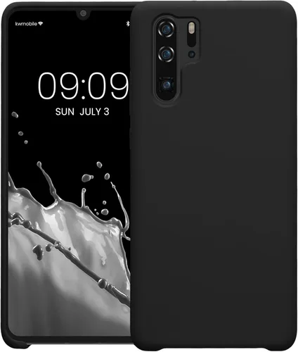 Miniatura 8 de kwmobile Funda compatible con Huawei P30 Pro - Funda de silicona TPU con acabado suave - Negro mate