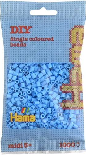 Hama Beads - Cuentas color azul pastel (1000 cuentas midi)