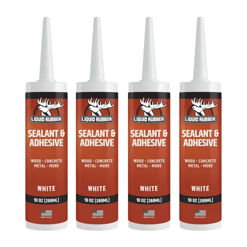 Miniatura 8 de Liquid Rubber Caulk - Adhesivo de silicona híbrida y sellador protector, transparente, 1 paquete