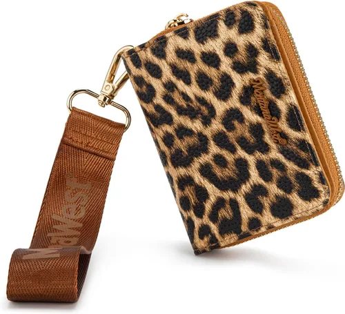 Miniatura 10 de Cartera de pulsera pequeña Montana West para mujer con forro de bloqueo RFID, ligera y fácil de llevar, Un negro, Pequeña