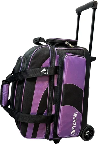 Miniatura 7 de Pyramid Bolsa de Bolos Deluxe de Doble Rodillo para 2 Bolas con Gran Compartimento Separado para Zapatos (Hasta 2 Pares de Zapatos) y Bolsillos