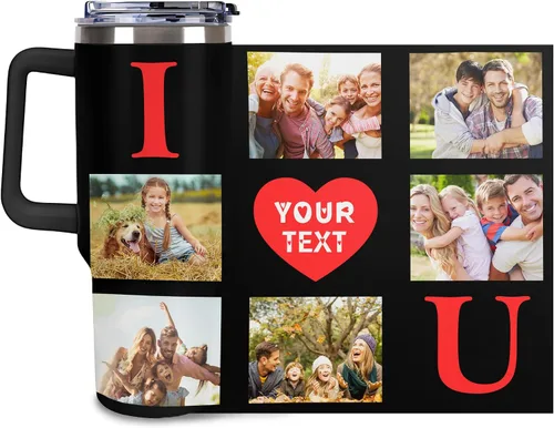 Miniatura 9 de Taza Personalizada de Viaje con Aislamiento al Vacío Personalizable con Tus Fotos y Texto Taza de Café Regalo de Navidad Cumpleaños
