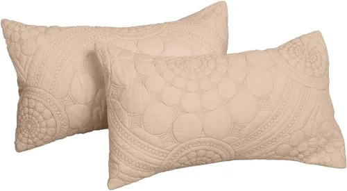 Miniatura 22 de vctops Funda de Sofá con Bordado de Círculo Bohemio de Color Sólido de Algodón Acolchado Antideslizante Fundas de Sofá Seccional Funda de Sofá