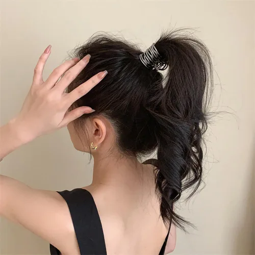 Miniatura 3 de Myhiju Pinzas de metal para el cabello, 2 pinzas de cola de caballo altas para mujer, pinzas pequeñas antideslizantes para cabello grueso