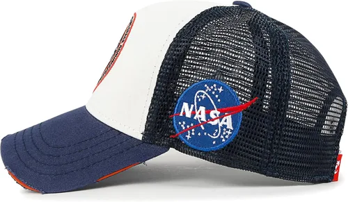 Miniatura 3 de ililily Gorra de béisbol estructurada con logotipo de gusano de la NASA prémium
