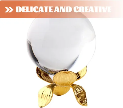 Miniatura 7 de FOMIYES 2 unids tetera base base base de cristal base esfera soporte de bola de cristal de metal soporte de exhibición de esfera soporte de bola