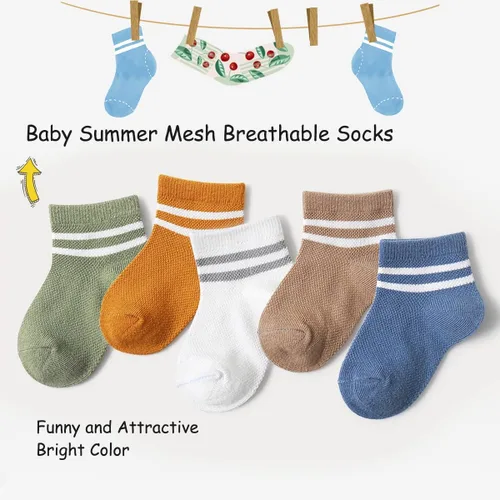 Miniatura 2 de ZURLEFY Nuevos calcetines de malla de verano para bebés, niños y niñas pequeñas, calcetines para recién nacidos, accesorios esenciales para bebés