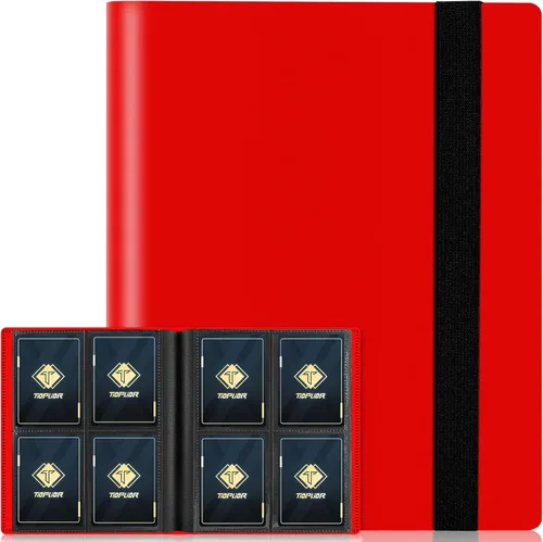 Miniatura 17 de Carpeta de tarjetas de 4 bolsillos para 160 fundas, carpeta de tarjetas Ablum para colección de tarjetas intercambiables para tarjetas deportivas
