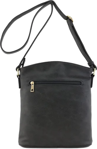 Miniatura 6 de Bolso cruzado grande con triple bolsillo con cremallera.