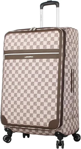 Miniatura 83 de Steve Madden Equipaje de diseñador, Chalet Gris Claro, Juego de maleta giratoria ligera expandible de 3 piezas - Juego de viaje