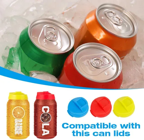 Miniatura 3 de Cubiertas para latas de refresco, cubiertas de lata de refresco mejoradas 2024 para latas de soda, cubiertas de lata de cola redondas, tapadera