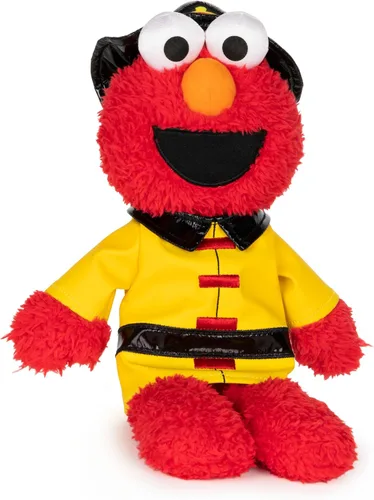 GUND Sesame Street - Peluche oficial del bombero Elmo Muppet de primera calidad para edades de 1 año en adelante, rojo/amarillo, 13 pulgadas