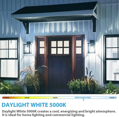 Miniatura 4 de ASOMST Paquete de 4 bombillas LED A19, bombilla LED equivalente a 100W, bombilla de 5000K 1100 lúmenes 11W, iluminación helada no regulable E26, CRI